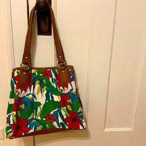 Tropical print purse
